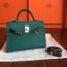 Hermes Kelly Mini II Handmade Bag In Malachite Epsom Leather Hermes Kelly Mini II Handmade Bag In Malachite Epsom Leather