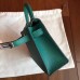 Hermes Kelly Mini II Handmade Bag In Malachite Epsom Leather Hermes Kelly Mini II Handmade Bag In Malachite Epsom Leather