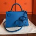 Hermes Kelly Mini II Handmade Bag In Blue Izmir Epsom Leather Hermes Kelly Mini II Handmade Bag In Blue Izmir Epsom Leather