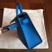 Hermes Kelly Mini II Handmade Bag In Blue Izmir Epsom Leather Hermes Kelly Mini II Handmade Bag In Blue Izmir Epsom Leather
