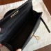 Hermes Kelly Mini II Handmade Bag In Black Epsom Leather Hermes Kelly Mini II Handmade Bag In Black Epsom Leather