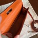 Hermes Kelly Mini II Handmade Bag In Orange Epsom Leather Hermes Kelly Mini II Handmade Bag In Orange Epsom Leather