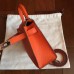 Hermes Kelly Mini II Handmade Bag In Orange Epsom Leather Hermes Kelly Mini II Handmade Bag In Orange Epsom Leather