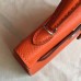 Hermes Kelly Mini II Handmade Bag In Orange Epsom Leather Hermes Kelly Mini II Handmade Bag In Orange Epsom Leather