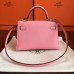 Hermes Kelly Mini II Handmade Bag In Rose Confetti Epsom Leather Hermes Kelly Mini II Handmade Bag In Rose Confetti Epsom Leather