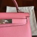 Hermes Kelly Mini II Handmade Bag In Rose Confetti Epsom Leather Hermes Kelly Mini II Handmade Bag In Rose Confetti Epsom Leather