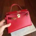 Hermes Kelly Mini II Handmade Bag In Red Epsom Leather Hermes Kelly Mini II Handmade Bag In Red Epsom Leather