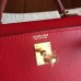 Hermes Kelly Mini II Handmade Bag In Red Epsom Leather Hermes Kelly Mini II Handmade Bag In Red Epsom Leather
