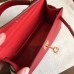Hermes Kelly Mini II Handmade Bag In Red Epsom Leather Hermes Kelly Mini II Handmade Bag In Red Epsom Leather