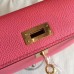 Hermes Kelly Mini II Handmade Bag In Rose Lipstick Epsom Leather Hermes Kelly Mini II Handmade Bag In Rose Lipstick Epsom Leather