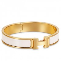 Hermes White Enamel Clic H PM Bracelet Hermes White Enamel Clic H PM Bracelet