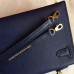 Hermes Kelly Mini II Handmade Bag In Sapphire Epsom Leather Hermes Kelly Mini II Handmade Bag In Sapphire Epsom Leather