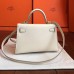 Hermes Kelly Mini II Handmade Bag In Beton Epsom Leather Hermes Kelly Mini II Handmade Bag In Beton Epsom Leather