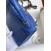 Hermes Kelly Mini II Handmade Bag In Blue Electric Ostrich Leather Hermes Kelly Mini II Handmade Bag In Blue Electric Ostrich Leather