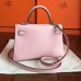 Hermes Kelly Mini II Handmade Bag In Rose Dragee Swift Calfskin Hermes Kelly Mini II Handmade Bag In Rose Dragee Swift Calfskin