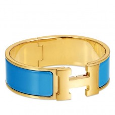 Hermes Blue Enamel Clic Clac H PM Bracelet Hermes Blue Enamel Clic Clac H PM Bracelet
