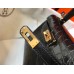 Hermes Kelly Mini II Handmade Bag In Black Crocodile Embossed Leather Hermes Kelly Mini II Handmade Bag In Black Crocodile Embossed Leather