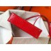 Hermes Kelly Mini II Handmade Bag In Red Crocodile Embossed Leather Hermes Kelly Mini II Handmade Bag In Red Crocodile Embossed Leather