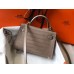 Hermes Kelly Mini II Handmade Bag In Grey Crocodile Embossed Leather Hermes Kelly Mini II Handmade Bag In Grey Crocodile Embossed Leather