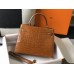 Hermes Kelly 25cm Handmade Bag In Brown Embossed Crocodile Leather Hermes Kelly 25cm Handmade Bag In Brown Embossed Crocodile Leather