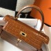 Hermes Kelly 25cm Handmade Bag In Brown Embossed Crocodile Leather Hermes Kelly 25cm Handmade Bag In Brown Embossed Crocodile Leather