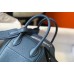 Hermes Lindy Mini Bag In Blue Agate Clemence Leather PHW Hermes Lindy Mini Bag In Blue Agate Clemence Leather PHW