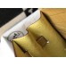 Hermes Kelly 25cm Handmade Bag In Jaune Poussin Embossed Crocodile Leather Hermes Kelly 25cm Handmade Bag In Jaune Poussin Embossed Crocodile Leather