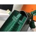 Hermes Kelly 25cm Handmade Bag In Green Embossed Crocodile Leather Hermes Kelly 25cm Handmade Bag In Green Embossed Crocodile Leather