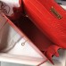 Hermes Kelly 25cm Handmade Bag In Red Embossed Crocodile Leather Hermes Kelly 25cm Handmade Bag In Red Embossed Crocodile Leather