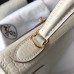 Hermes Kelly 25cm Handmade Bag In White Embossed Crocodile Leather Hermes Kelly 25cm Handmade Bag In White Embossed Crocodile Leather