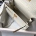 Hermes Kelly 25cm Handmade Bag In White Embossed Crocodile Leather Hermes Kelly 25cm Handmade Bag In White Embossed Crocodile Leather