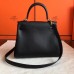 Hermes Kelly 25cm Retourne Handmade Bag In Black Swift Leather Hermes Kelly 25cm Retourne Handmade Bag In Black Swift Leather