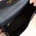 Hermes Kelly 25cm Retourne Handmade Bag In Black Swift Leather Hermes Kelly 25cm Retourne Handmade Bag In Black Swift Leather
