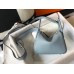 Hermes Lindy Mini Bag In Blue Lin Clemence Leather GHW Hermes Lindy Mini Bag In Blue Lin Clemence Leather GHW