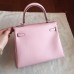 Hermes Kelly 25cm Retourne Handmade Bag In Rose Dragee Swift Leather Hermes Kelly 25cm Retourne Handmade Bag In Rose Dragee Swift Leather