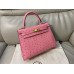 Hermes Kelly 25cm Handmade Bag In Terre Cutie Ostrich Skin Hermes Kelly 25cm Handmade Bag In Terre Cutie Ostrich Skin