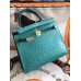 Hermes Kelly 25cm Handmade Bag In Vert Vertigo Ostrich Skin Hermes Kelly 25cm Handmade Bag In Vert Vertigo Ostrich Skin