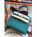 Hermes Kelly 25cm Handmade Bag In Vert Vertigo Ostrich Skin Hermes Kelly 25cm Handmade Bag In Vert Vertigo Ostrich Skin
