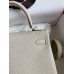 Hermes Kelly Retourne 25 Handmade Bag In Craie Clemence Leather Hermes Kelly Retourne 25 Handmade Bag In Craie Clemence Leather