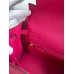 Hermes Kelly Retourne 25 Handmade Bag In Framboise Clemence Leather