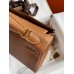 Hermes Kelly Retourne 25 Handmade Bag In Gold Clemence Leather