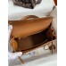 Hermes Kelly Retourne 25 Handmade Bag In Gold Clemence Leather