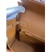 Hermes Kelly Retourne 25 Handmade Bag In Gold Clemence Leather