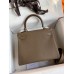 Hermes Kelly Retourne 25 Handmade Bag In Taupe Clemence Leather Hermes Kelly Retourne 25 Handmade Bag In Taupe Clemence Leather