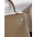 Hermes Kelly Retourne 25 Handmade Bag In Taupe Clemence Leather Hermes Kelly Retourne 25 Handmade Bag In Taupe Clemence Leather