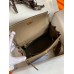 Hermes Kelly Retourne 25 Handmade Bag In Taupe Clemence Leather Hermes Kelly Retourne 25 Handmade Bag In Taupe Clemence Leather