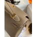 Hermes Kelly Retourne 25 Handmade Bag In Taupe Clemence Leather Hermes Kelly Retourne 25 Handmade Bag In Taupe Clemence Leather