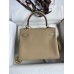Hermes Kelly Retourne 25 Handmade Bag In Trench Clemence Leather