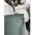 Hermes Kelly Retourne 25 Handmade Bag In Vert Amande Clemence Leather Hermes Kelly Retourne 25 Handmade Bag In Vert Amande Clemence Leather