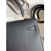 Hermes Kelly Sellier 25 Handmade Bag In Black Mysore Goatskin